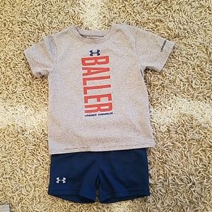 Boys under armour short set